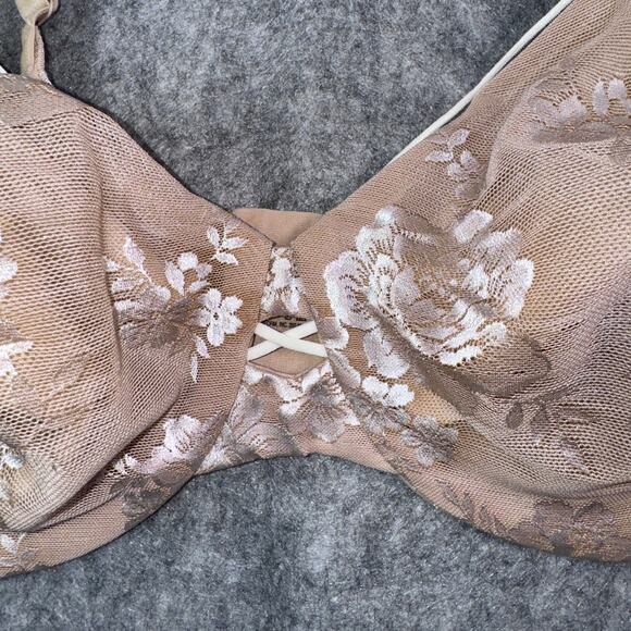 Lilyette Tan Embroidered 42DD‎ Beige T-shirt Bra - Picture 5 of 5